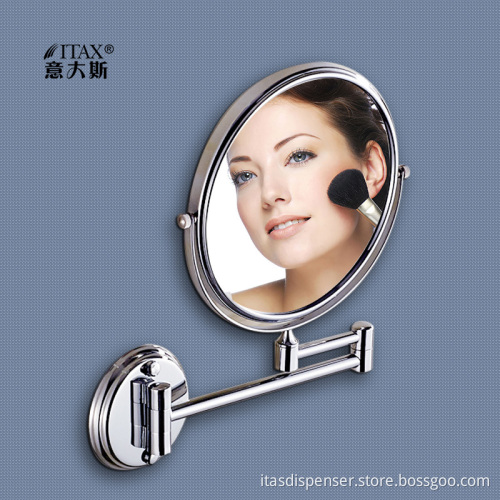 Electric LED light length adjustable stainless steel brass comestic magnifying Intelligence mirror smart make-up mirror restroom